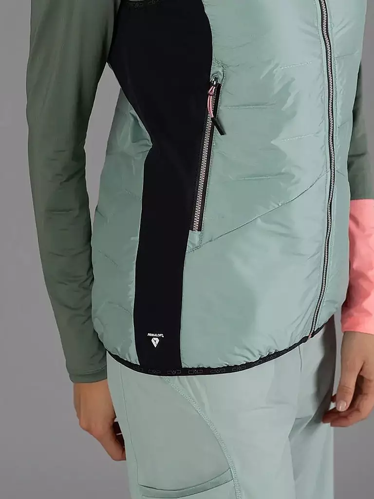 CMP | Damen Hybridweste  PFC-freie Hybrid-Damenweste mit recyceltem Primaloft | Verde chiaro