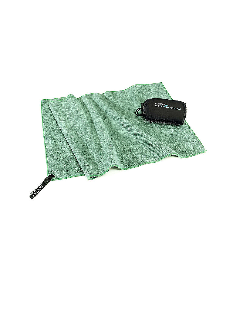 Asciugamano da viaggio Terry Towel Light in microfibra verde XL/150*80