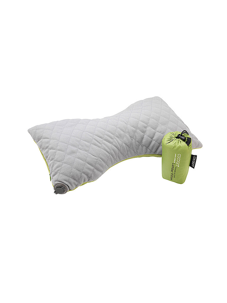 Cuscino da viaggio con supporto lombare verde