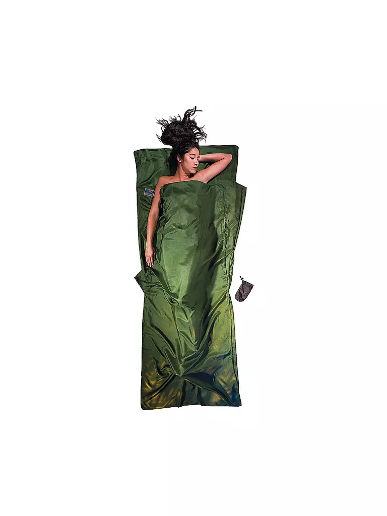 COCOON | Sacco a pelo da viaggio Travelsheet in seta | Verde