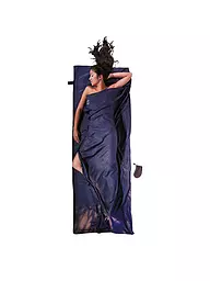 COCOON | Sacco a pelo da viaggio Travelsheet seta/cotone 14,5x7,5cm 220g | Blu