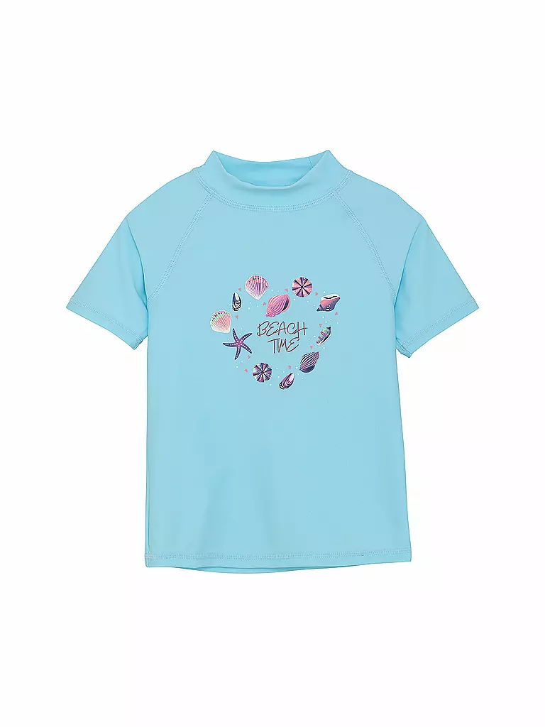 COLOR KIDS | Beachshirt da bambina con stampa | Blu chiaro