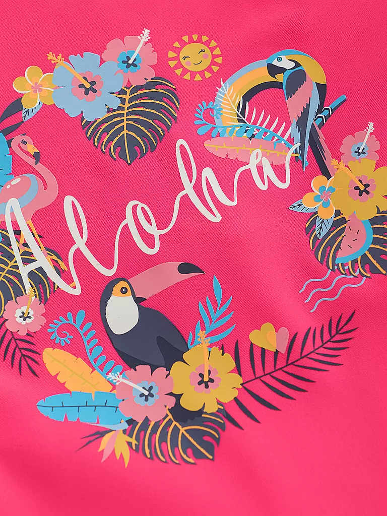 COLOR KIDS | Beachshirt da bambina con stampa | Fucsia