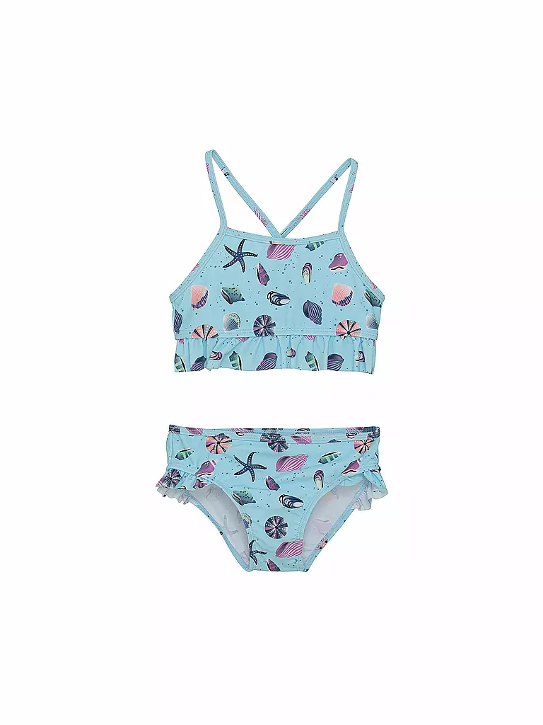 COLOR KIDS | Bikini da bambina con volant | Blu chiaro