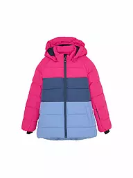 COLOR KIDS | Giacca da sci trapuntata colorblock da ragazza | Fucsia