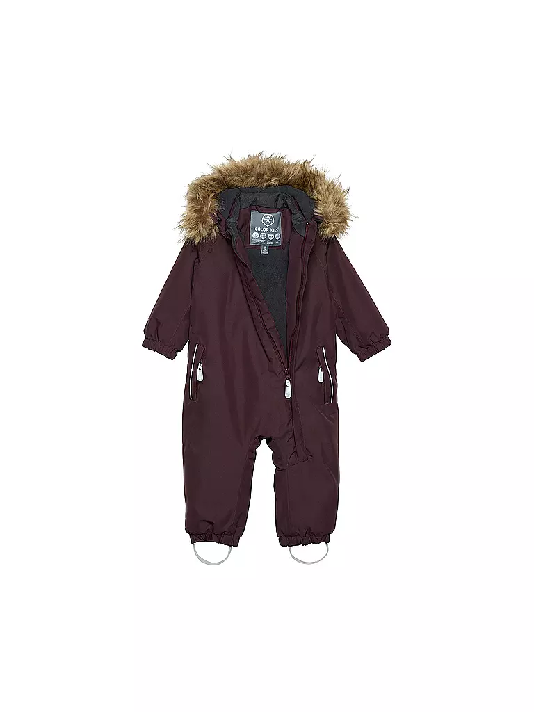 COLOR KIDS | Kinder Skioverall Fake Fur | Marrone