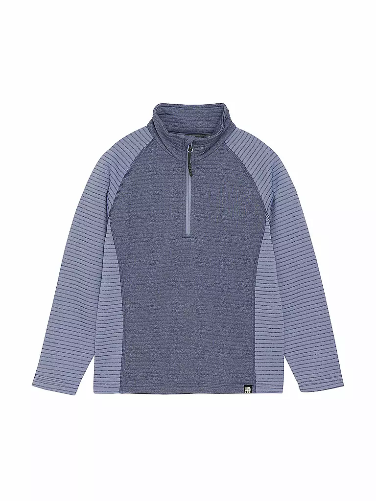 COLOR KIDS | Zipshirt termico da bambino in pile a righe | Lilla