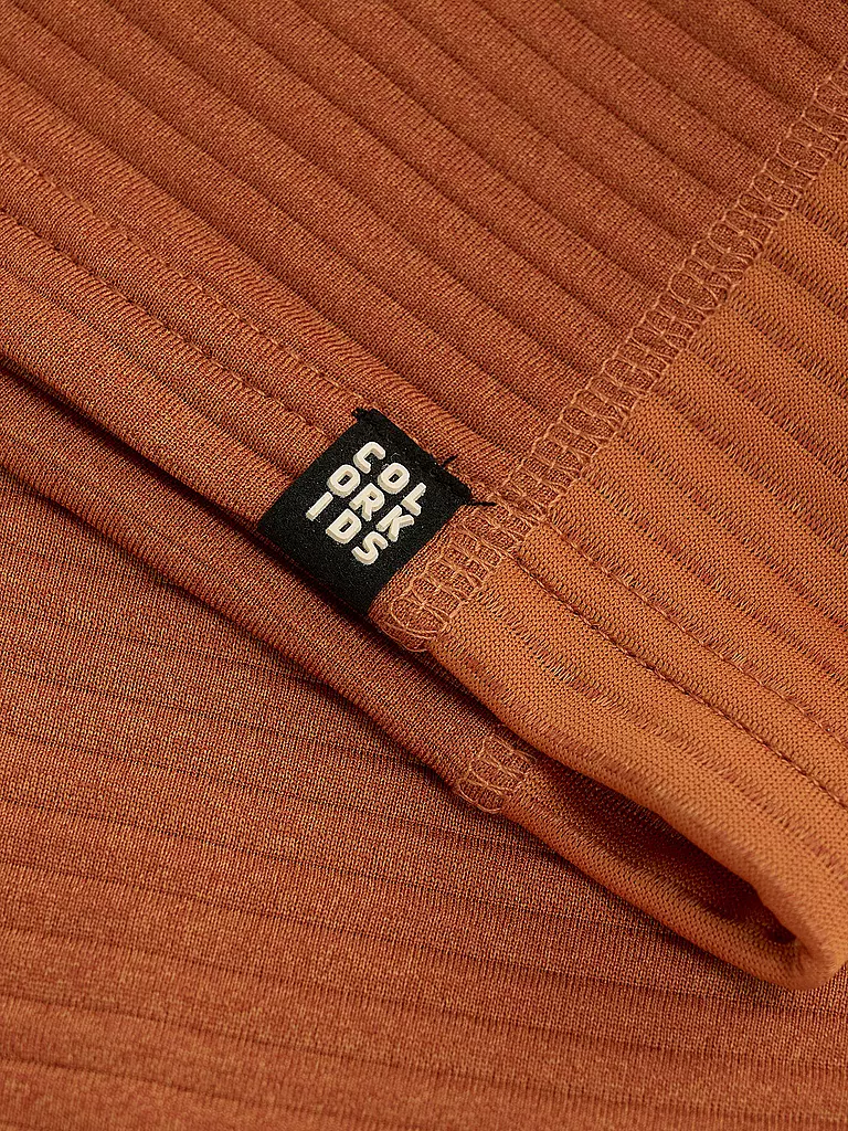 COLOR KIDS | Zipshirt termico da bambino in pile a righe | Arancione