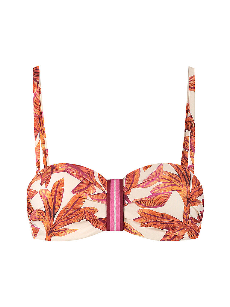 Top bikini a fascia da donna arancione 42D