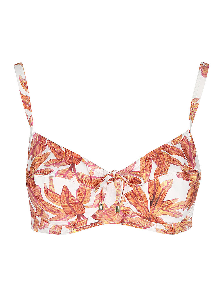 Top bikini da donna Palm&Patterns arancione 42F