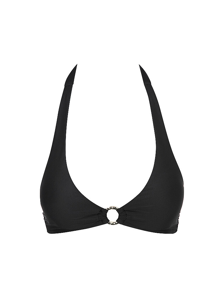 Top bikini da donna con allacciatura al collo nero 40