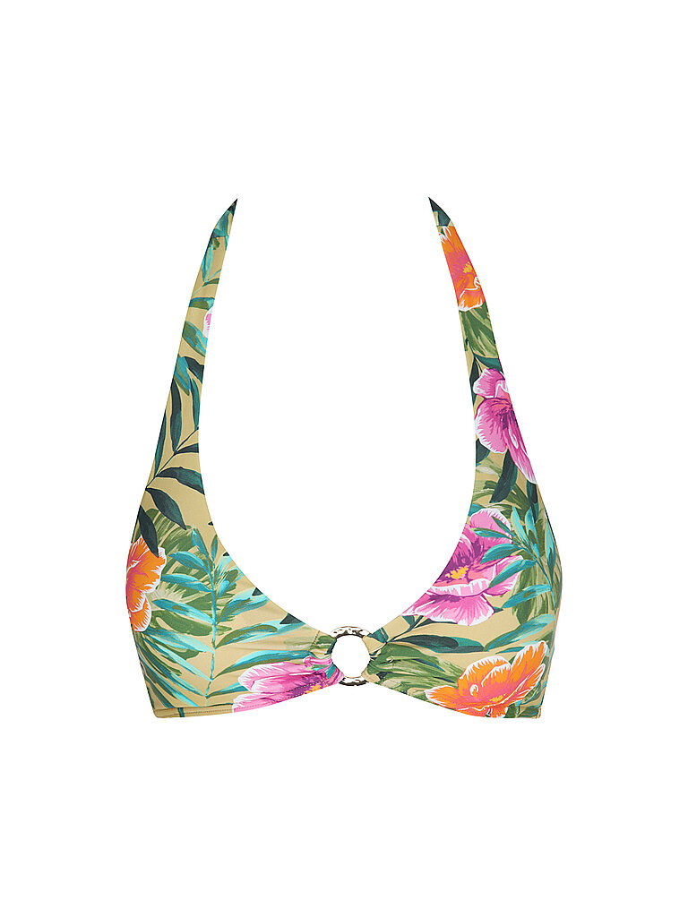 Top bikini da donna con allacciatura al collo verde 36