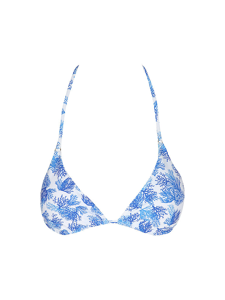 Top bikini a triangolo da donna blu 38