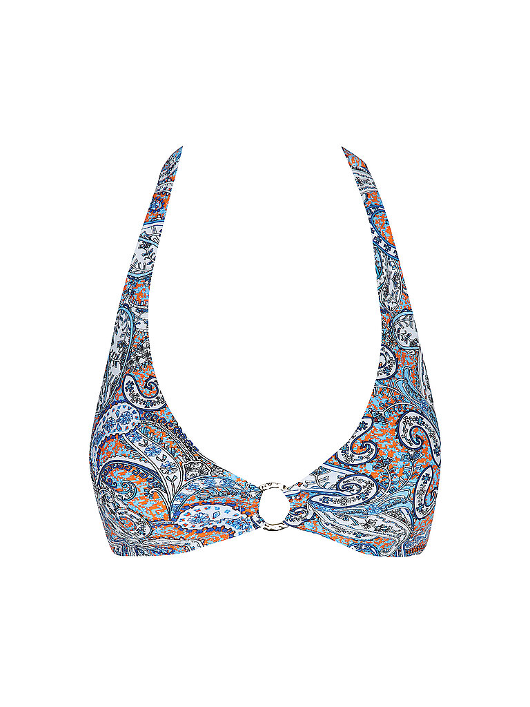 Top bikini da donna con allacciatura al collo multicolore 38