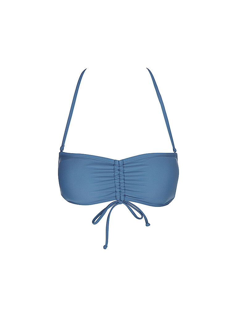 Bikinioberteil da donna New Bandeaux blu 38