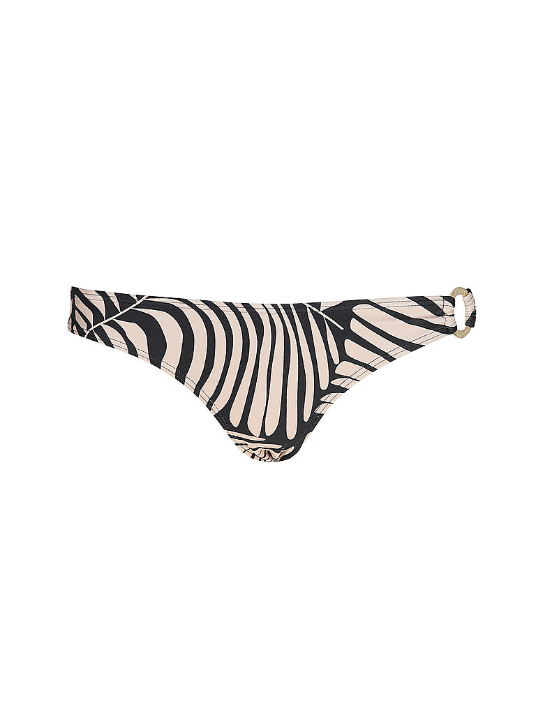 Slip bikini da donna con anello decorativo beige 36