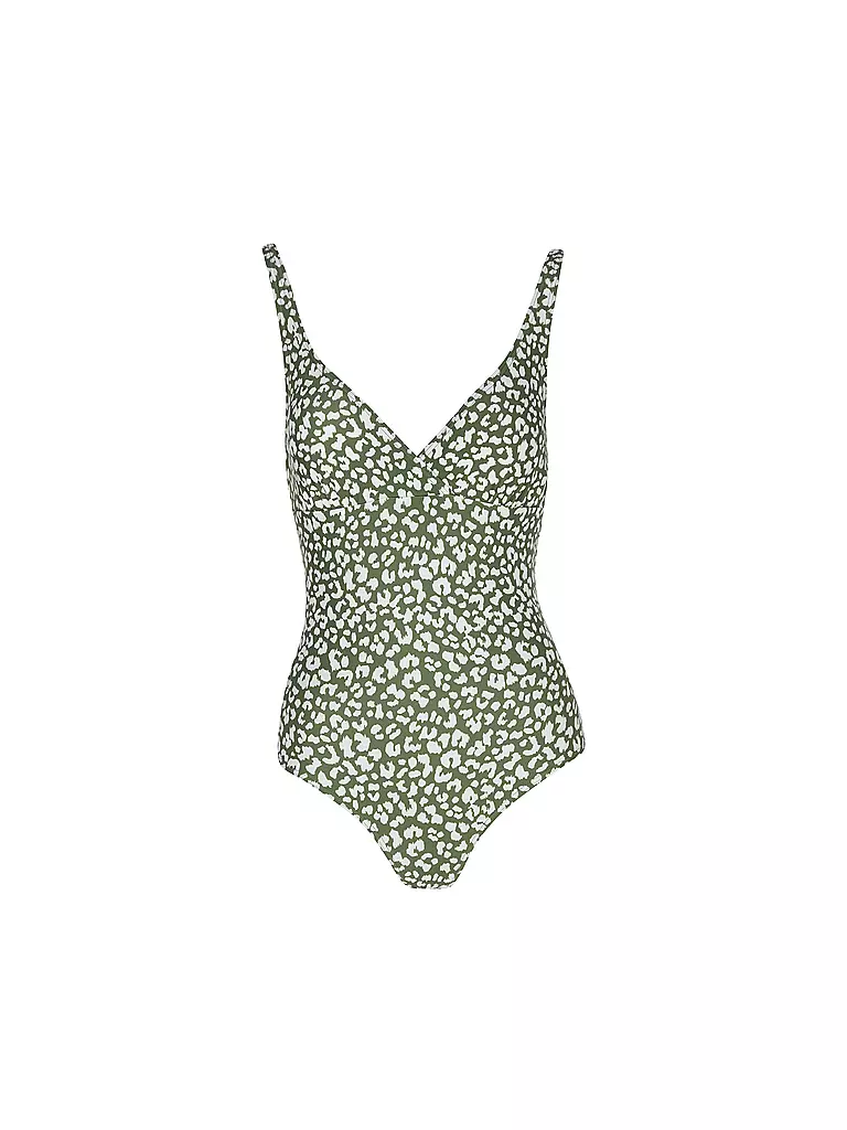 DARLING HARBOUR | Costume da bagno da donna con scollo a V | Oliva