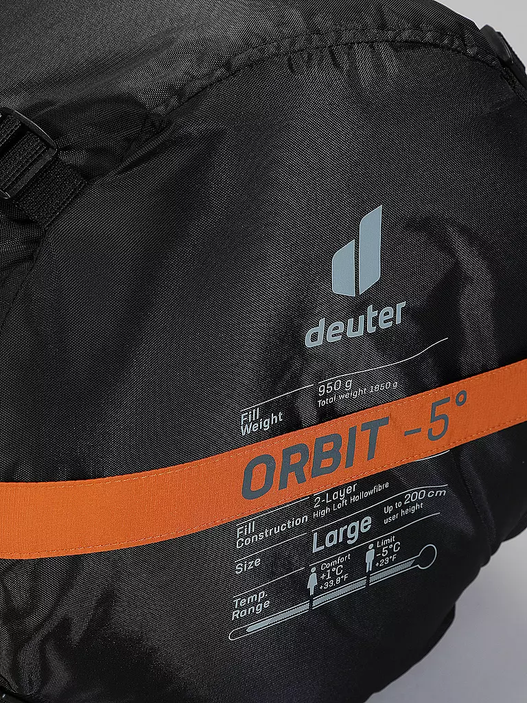 DEUTER | Sacco a pelo in fibra sintetica Orbit -5° L | Arancione