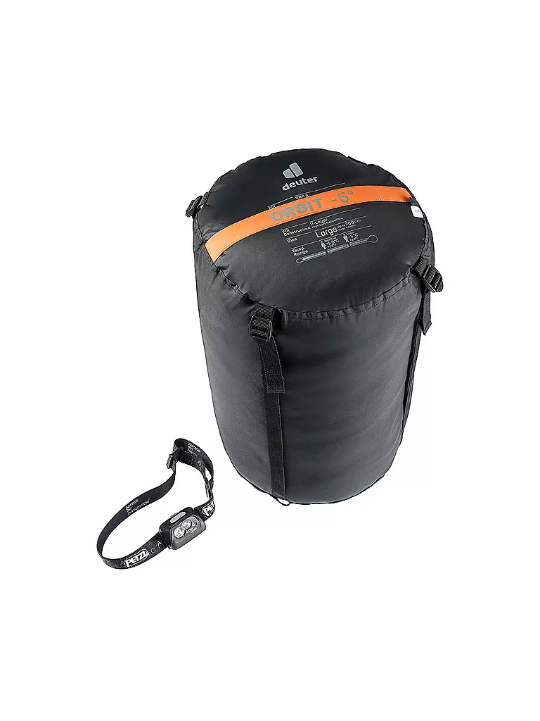 DEUTER | Sacco a pelo in fibra sintetica Orbit -5° L | Arancione