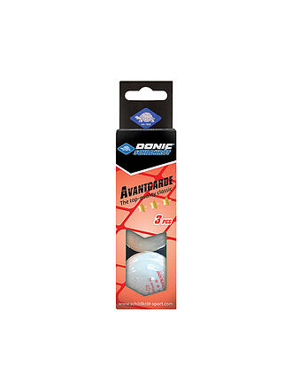 DONIC SCHILDKRÖT | Pallina da tennis tavolo 3 stelle Avantgarde Poly 40+, 3 pz. BIANCO