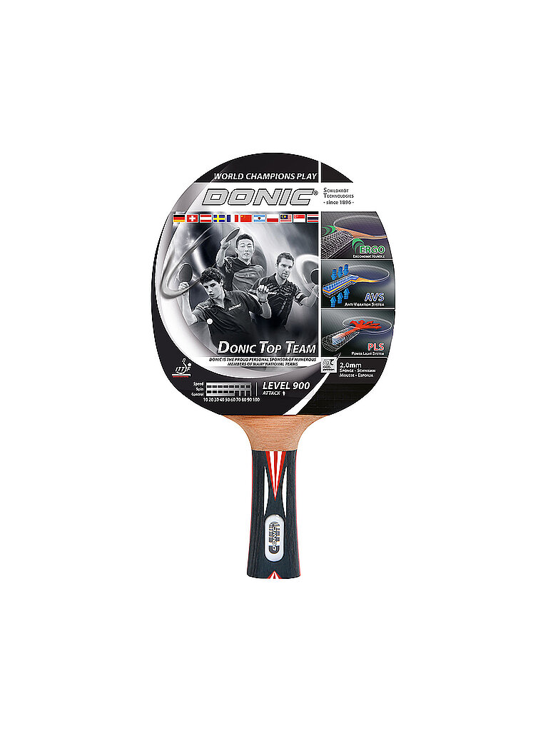 Racchetta da tennis tavolo Top Team 900 nero