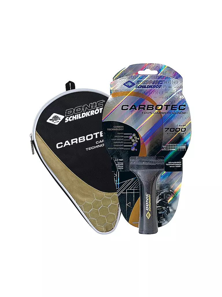 DONIC SCHILDKRÖT | Racchetta da ping pong CarboTec 7000 | Grigio
