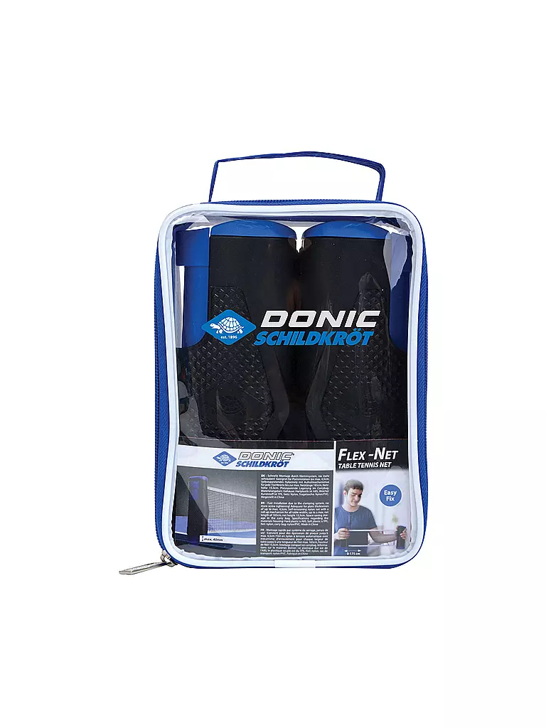DONIC SCHILDKRÖT | Set rete da ping pong Flexnet | Nero
