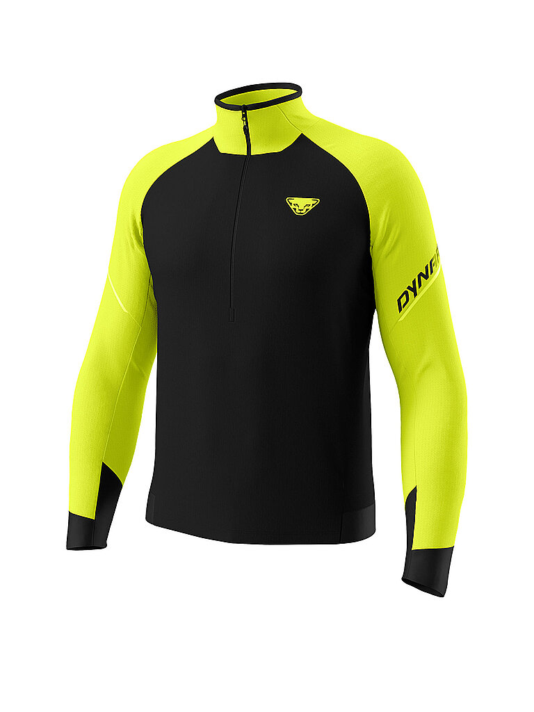 Zipshirt da uomo Alpine per lo sci alpinismo giallo S