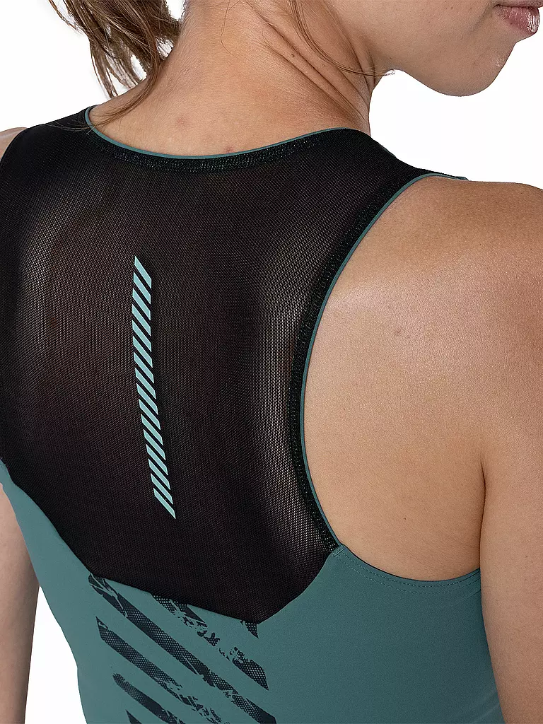 DYNAFIT | Canotta tecnica crop da donna Trail | Petrolio