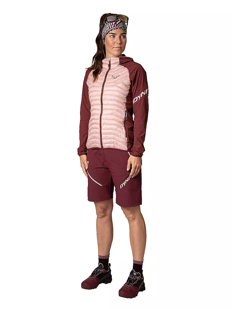 DYNAFIT | Damen Iso Hybridjacke Transalper Hoodie | Rosso scuro