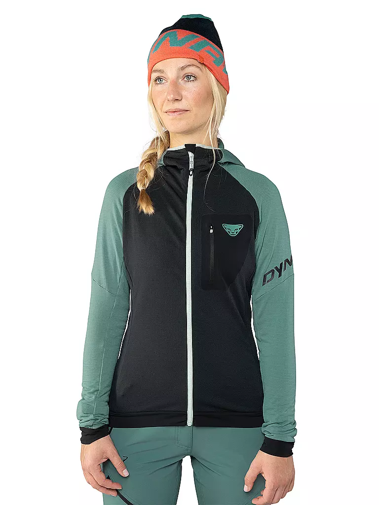 DYNAFIT | Giacca in pile da donna Radical Polartec® con cappuccio | Nero