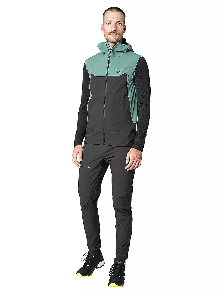 DYNAFIT | Softshell da uomo Transalper DST con cappuccio | Petrolio