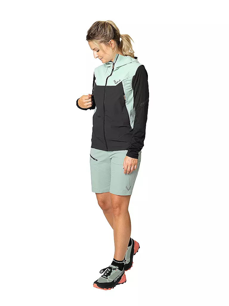 DYNAFIT | Softshellveste da donna Transalper DST Hoodie | Verde chiaro