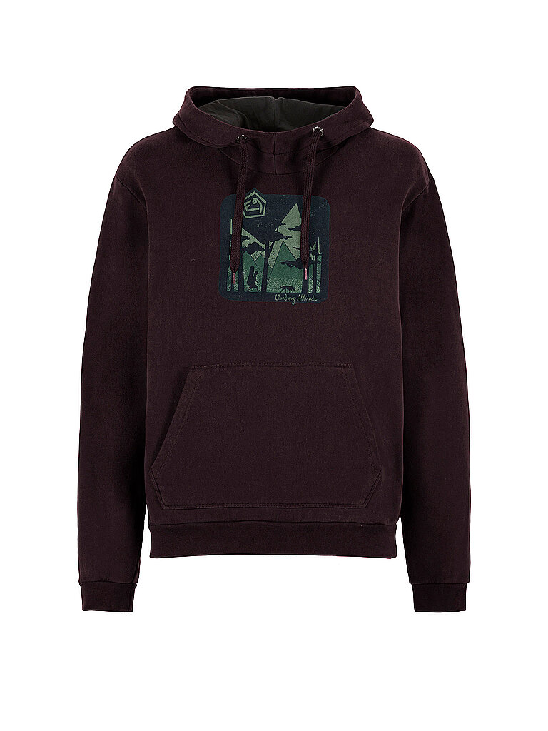 Felpa da arrampicata da uomo con cappuccio marrone XL