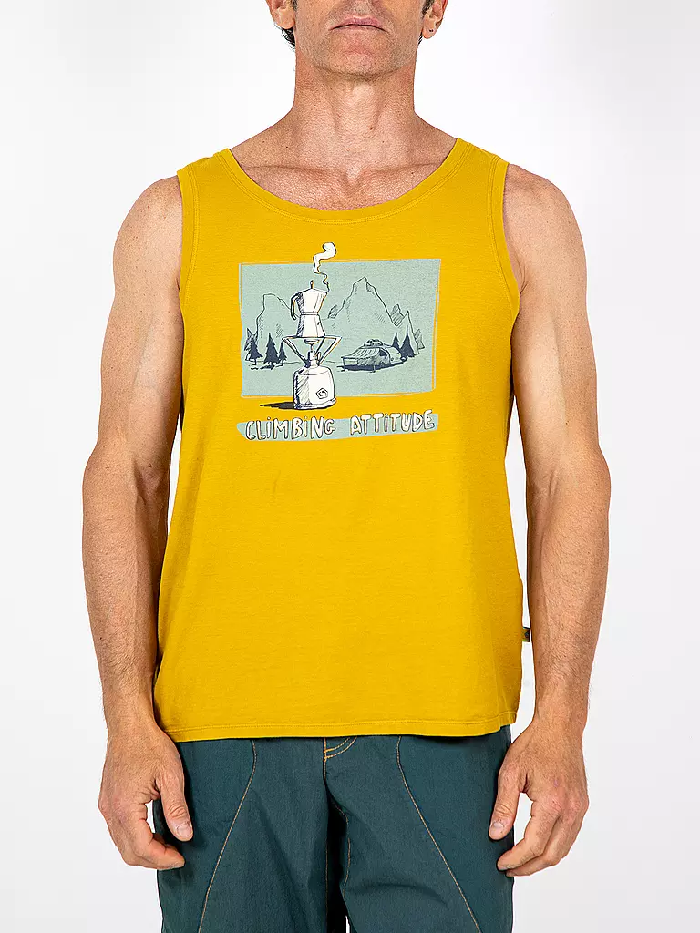 E9 | Canotta da arrampicata Caffee da uomo | Senape