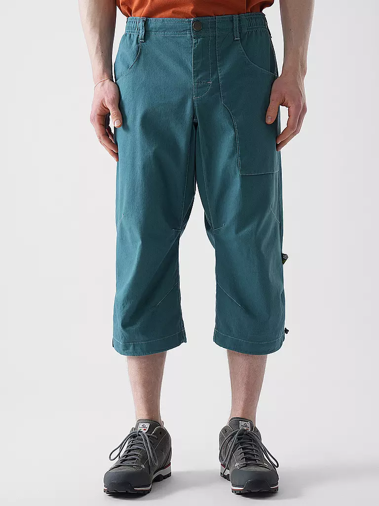 E9 | Herren Klettershort Fuoco Flax 3/4 | Petrolio