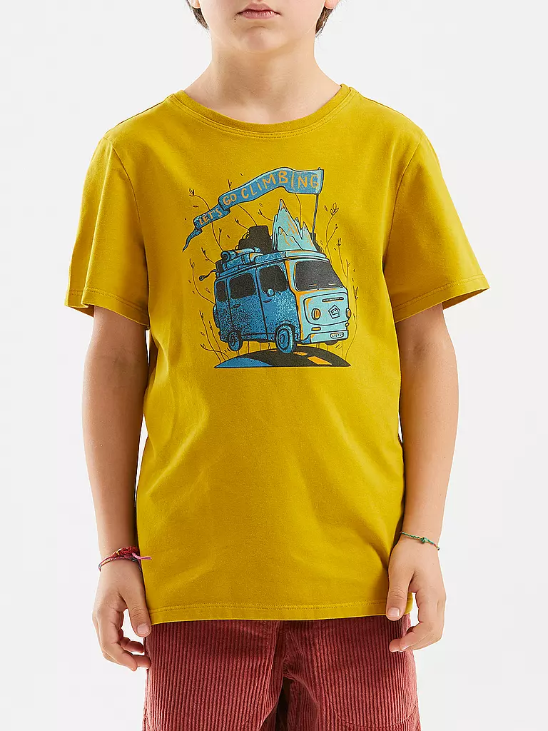 E9 | T-shirt da arrampicata per bambini B-Furgo Bus | Oro