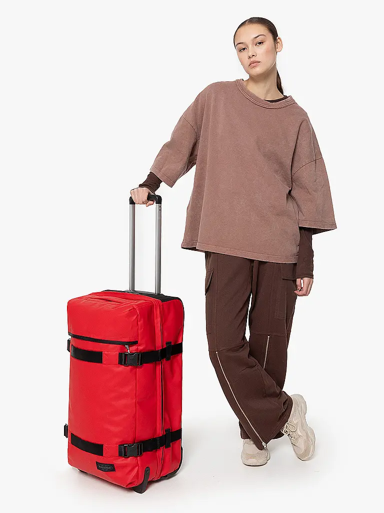 EASTPAK | Trolley da viaggio Transit'R M 71-80L | Rosso