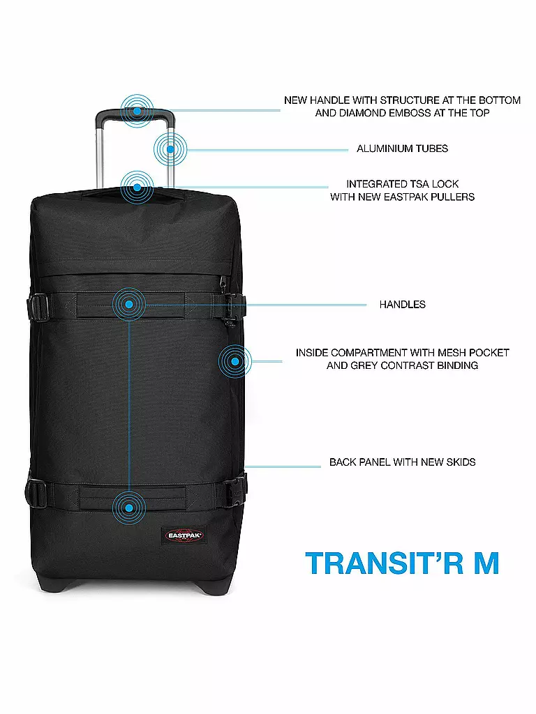 EASTPAK | Trolley da viaggio Transit'R M 71-80L |