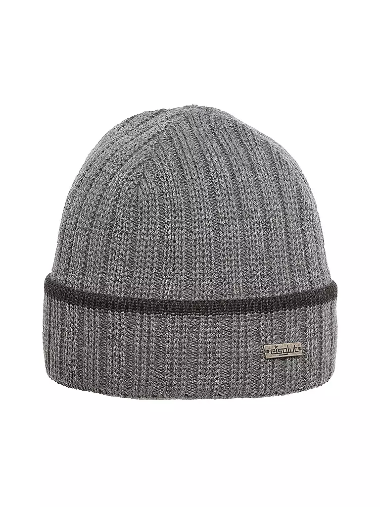 EISGLUT | Herren Mütze Fisher Merino XL | Grigio chiaro