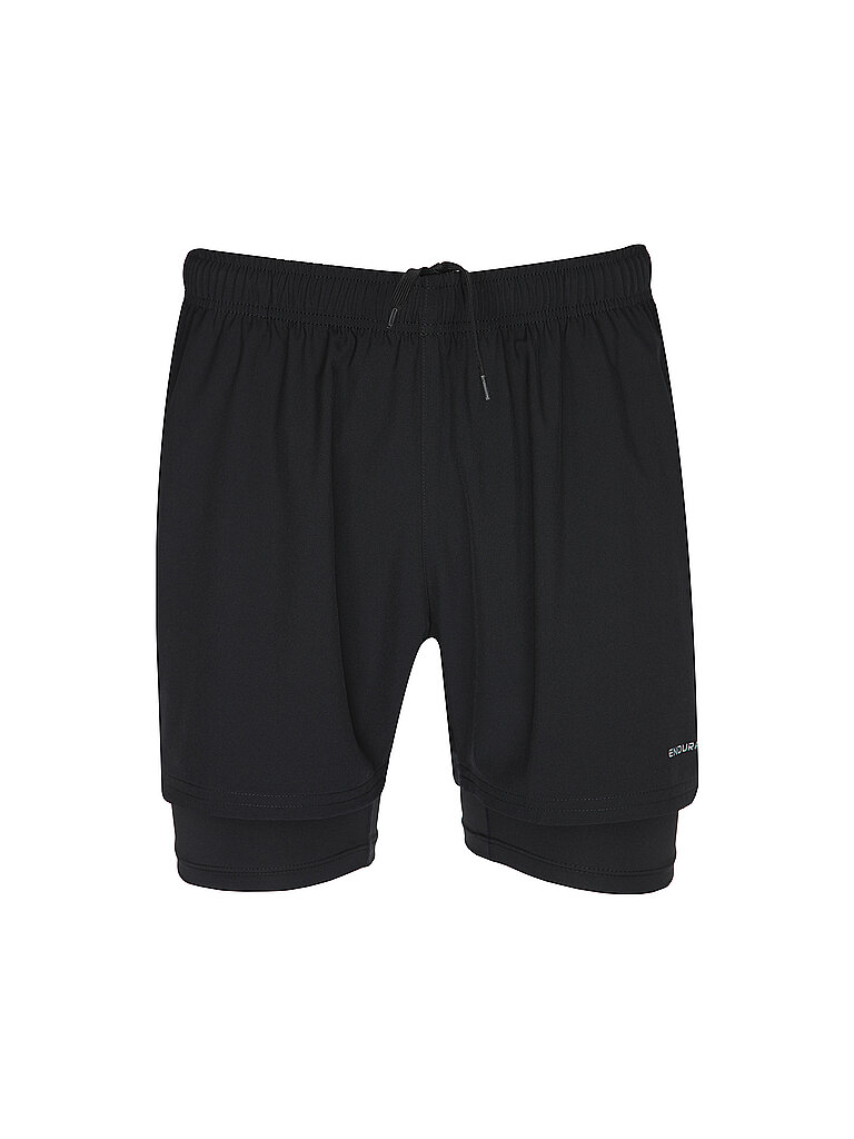 Pantaloncini da corsa da uomo Kros 2in1 nero S
