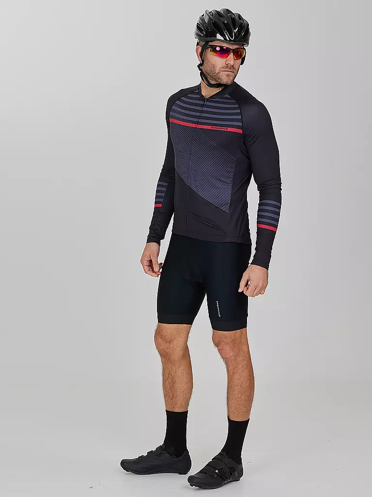 ENDURANCE | Herren Radtrikot Donald FZ | Nero