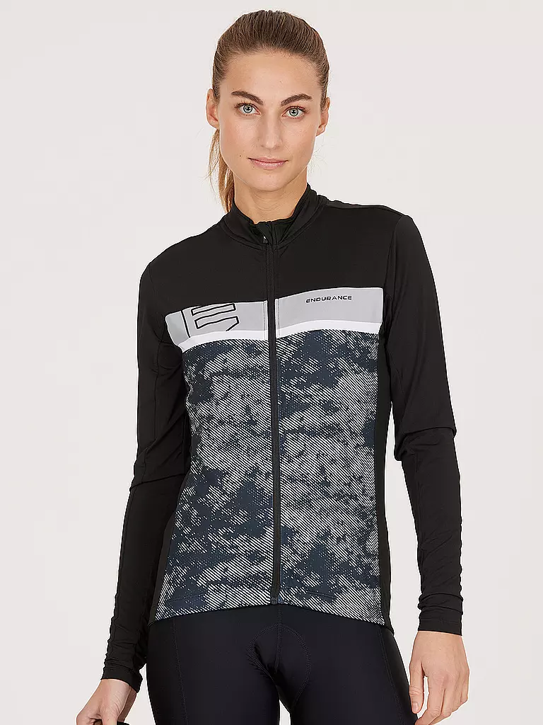 ENDURANCE | Maglia da ciclismo da donna Dharma FZ | Nero