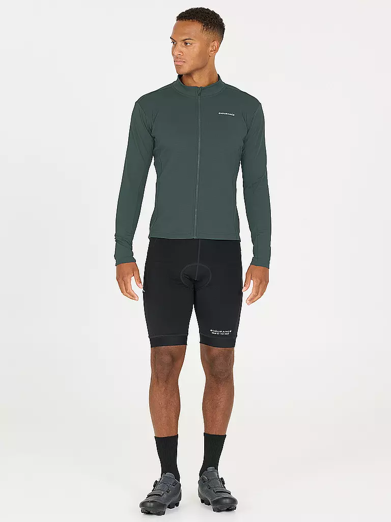ENDURANCE | Maglia da ciclismo invernale da uomo Megah | Verde scuro