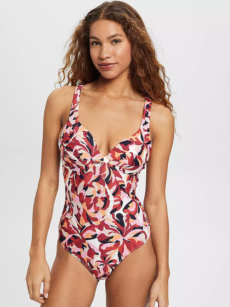 ESPRIT | Damen Badeanzug Carilo Beach | Rosso scuro