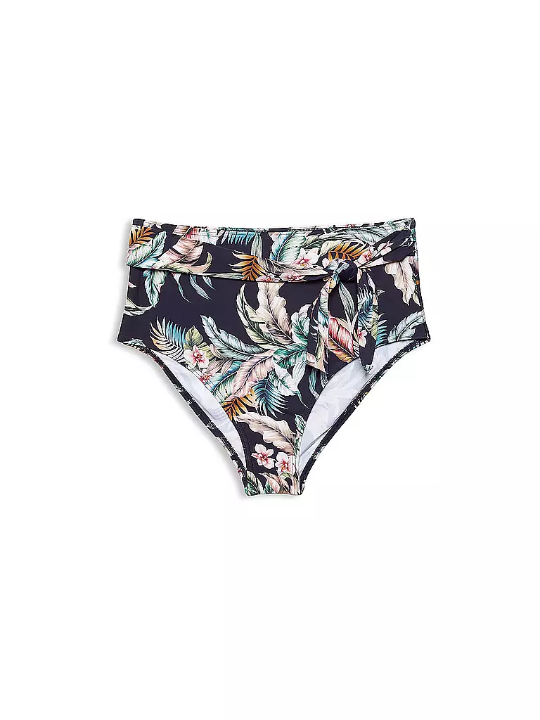 ESPRIT | Damen Bikinihose mit Tropical Print High Waist | Blu
