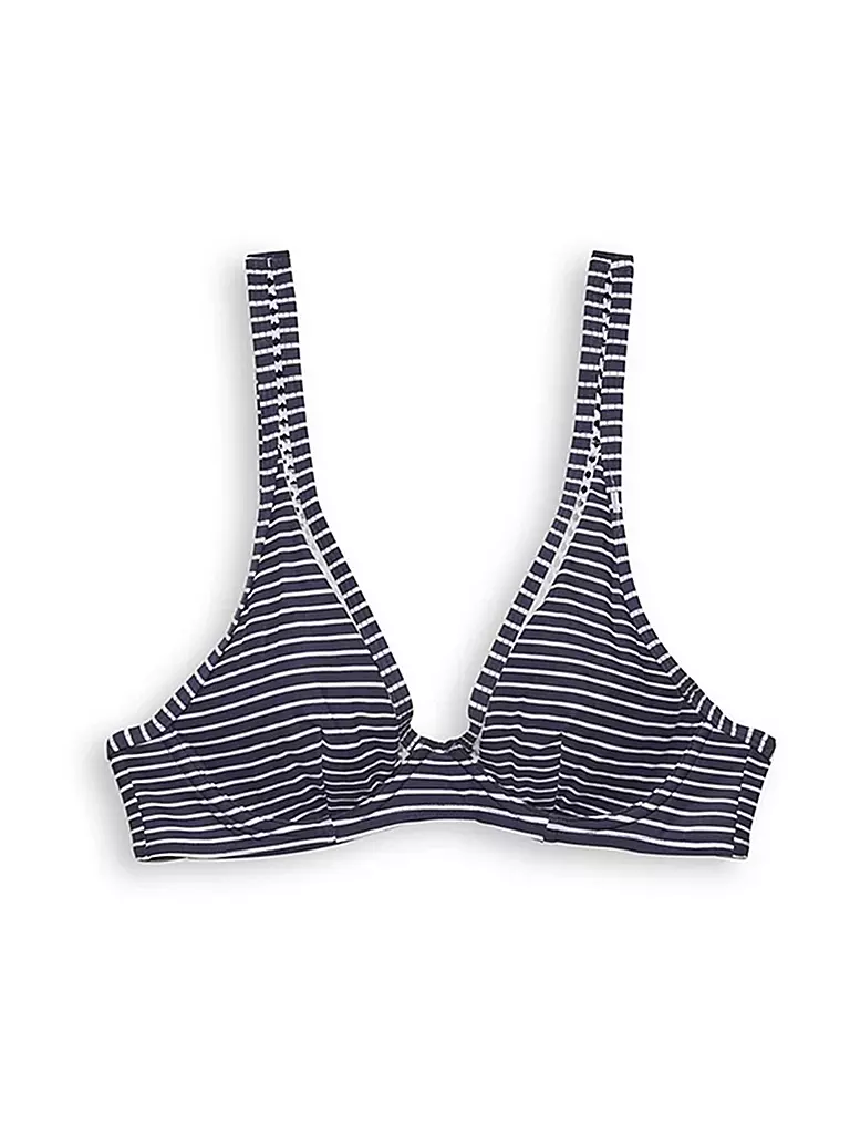 ESPRIT | Damen Bikinioberteil Unwattiertes Bügel-Top mit Streifen | Blu