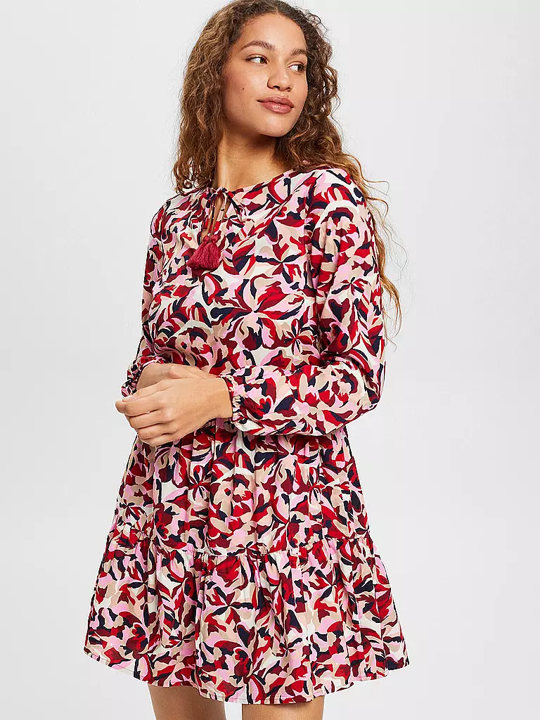 ESPRIT | Damen Strandkleid Tunika  | Rosso scuro