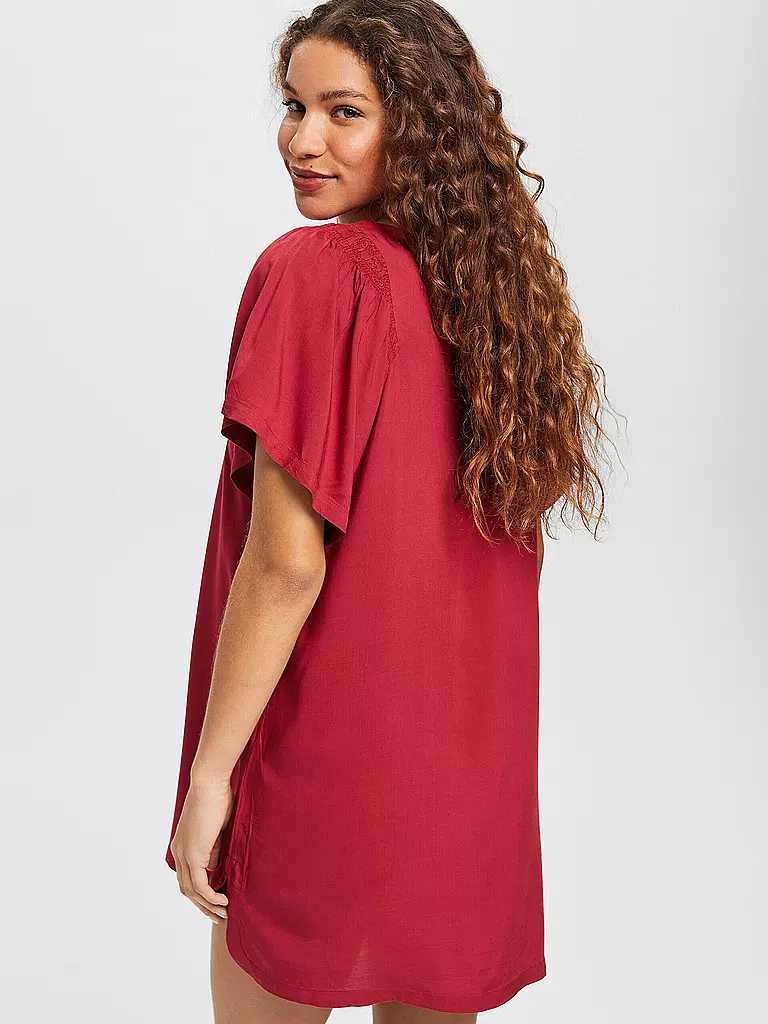 ESPRIT | Damen Strandkleid Tunika  | Rosso scuro