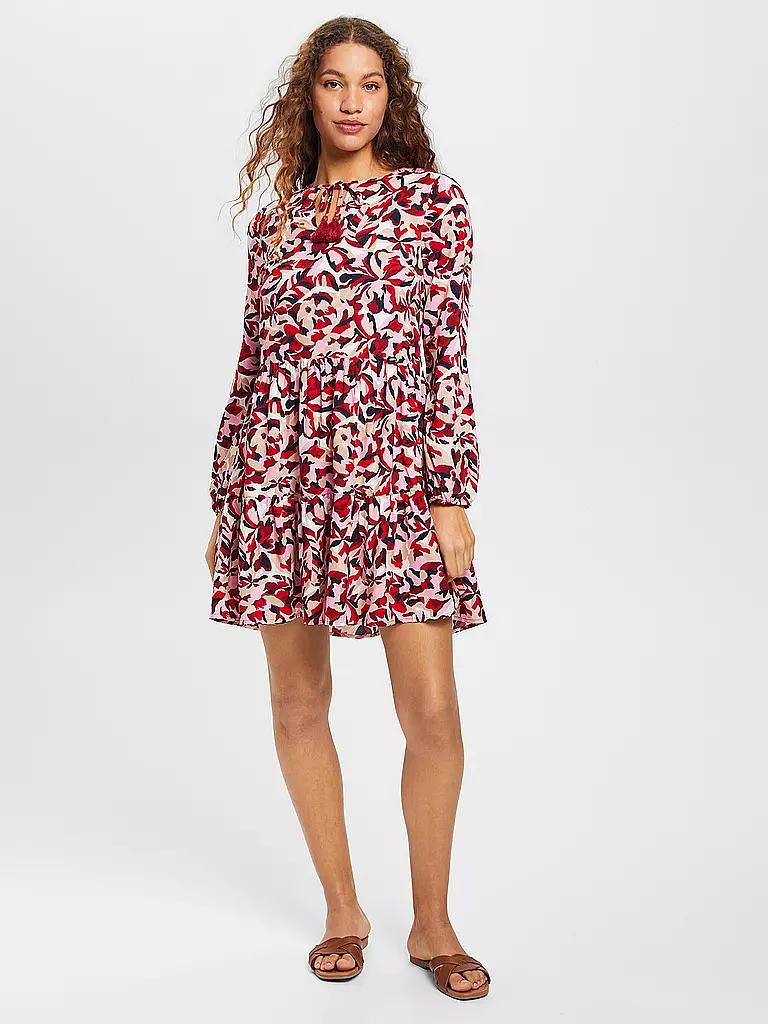 ESPRIT | Damen Strandkleid Tunika  | Rosso scuro